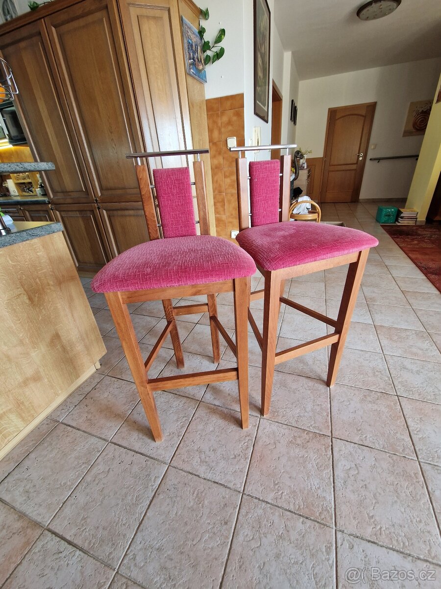 čalouněné barové židle 2 ks