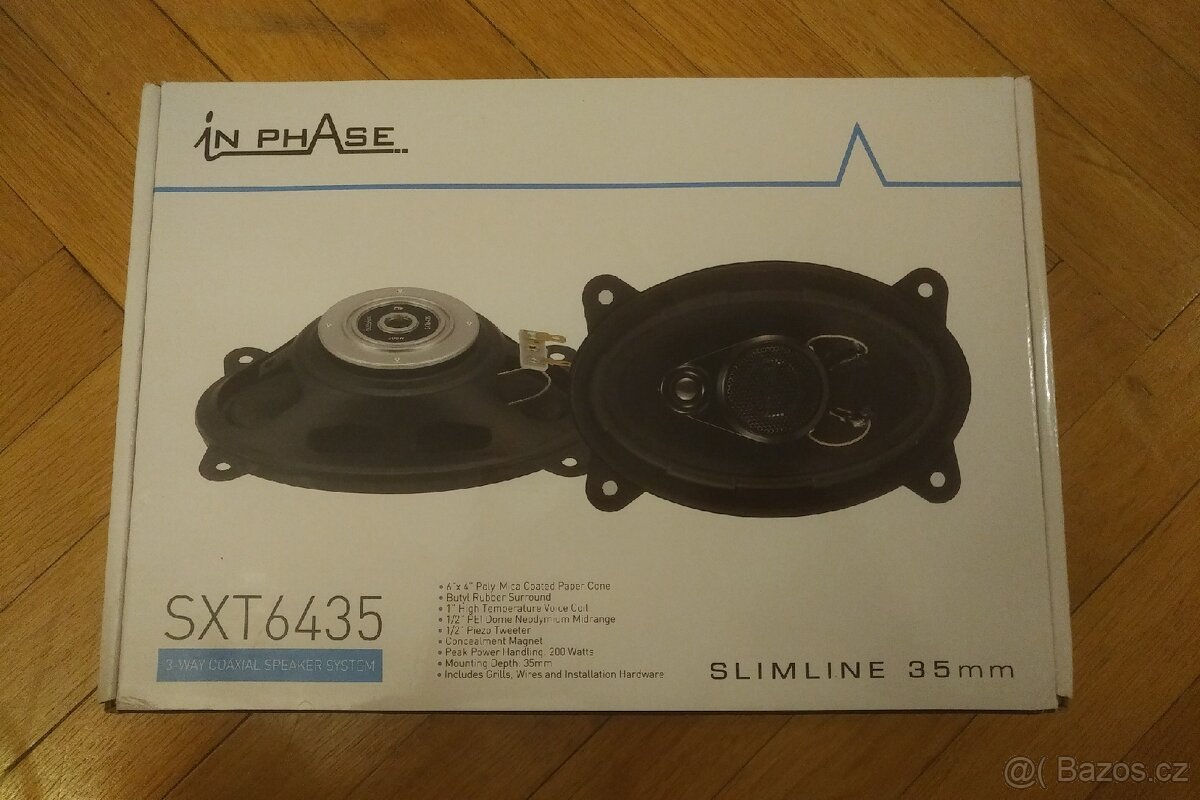 Prodám autoreproduktory InPhase SXT6435 6x4" 3-way Slimline