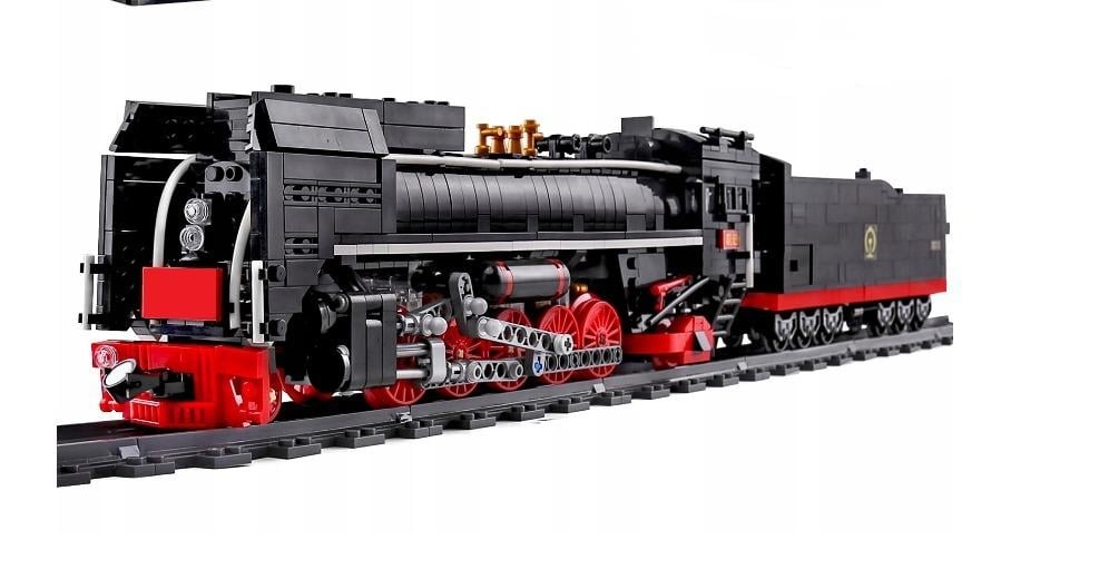 Model parní lokomotivy s tendrem - kopie LEGO City (Mouldkin