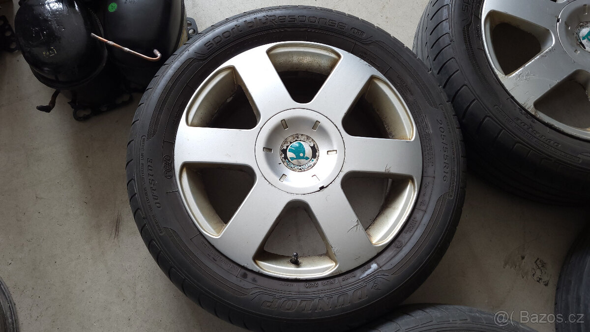 Orig. letní ALU kola 16" 5x112 ET50 Škoda Octavia 2 - ČTĚTE