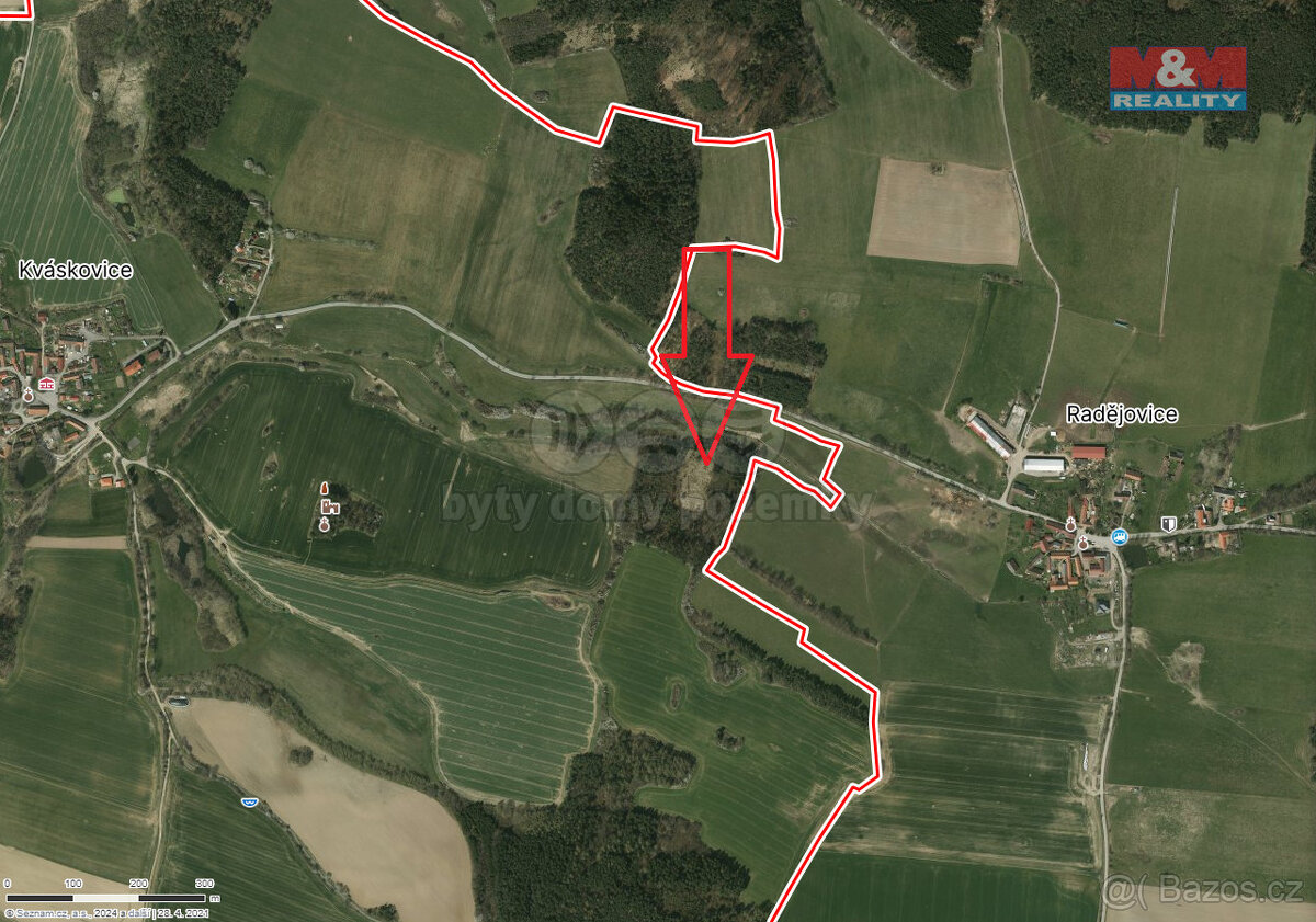 Prodej lesa, 3555 m², Kváskovice