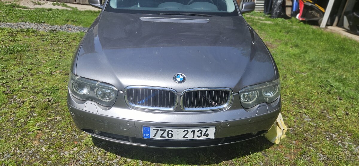 Bmw e65 před facelift, předek, světla, kapota, nárazník