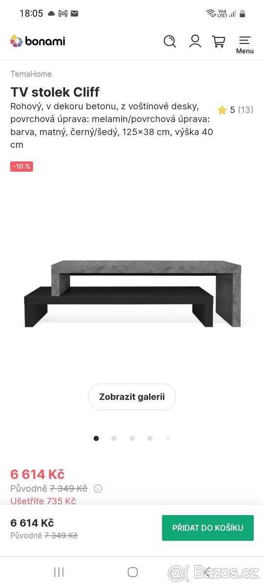 Stolek pod televizi