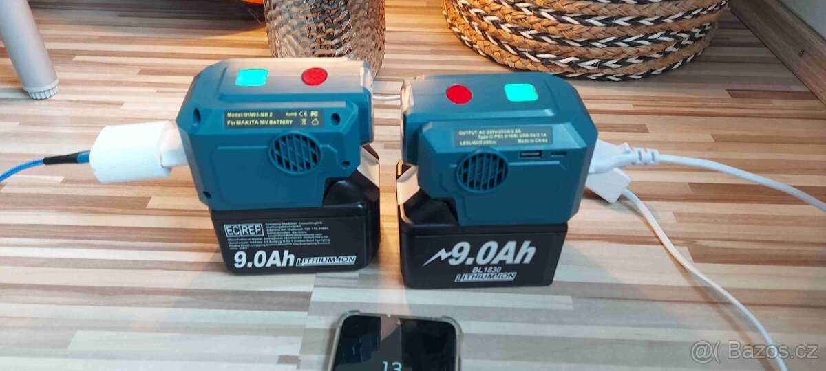 Aku Invektor-generátor 230V/200W, pro Aku Makita 18V.
