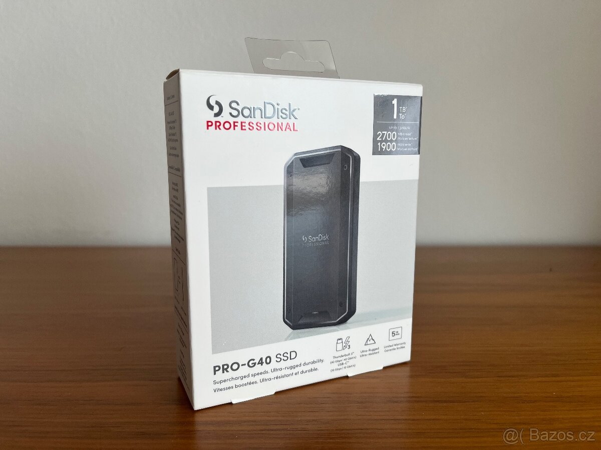 Externí Thunderbolt SSD SanDisk DISK PRO-G40 1 TB