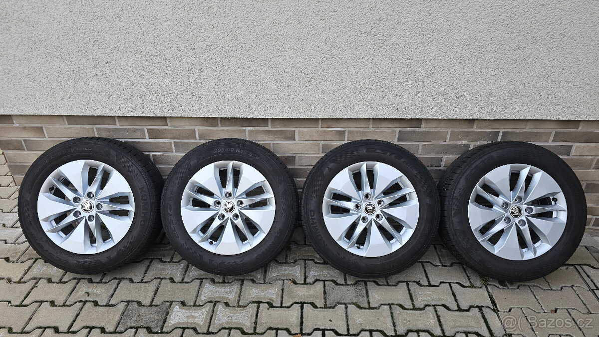 205/60 R16 - Originál ALU kola Škoda Octavia IV - 4, ET 46
