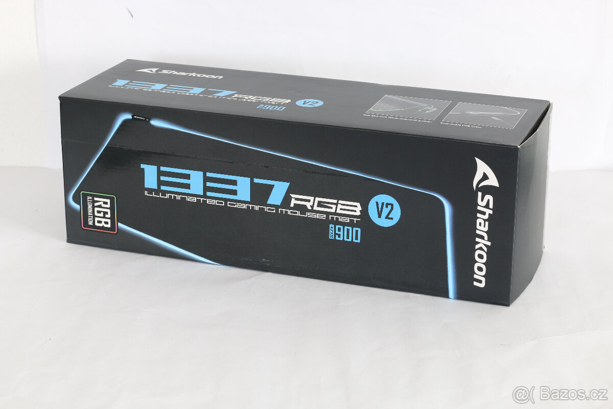 Sharkoon 1337 RGB V2 - Herní látková podložka s RGB - Nová