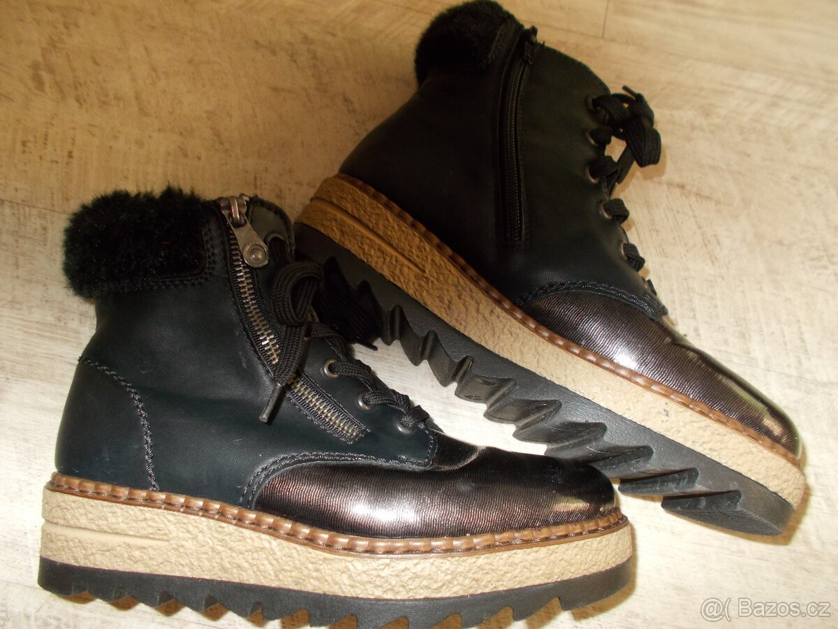 KRASNÉ ZMNÍ KOTNÍKOVE BOTY ZN RIEKER