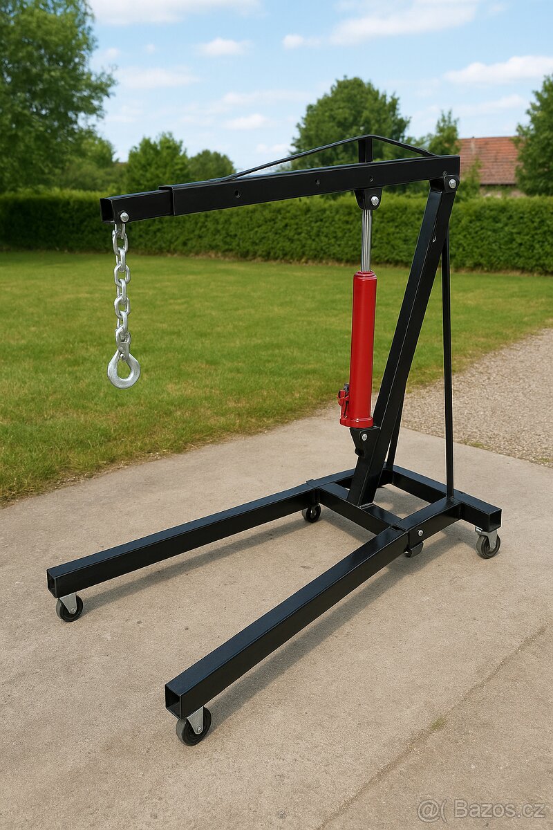 Pronájem dílenského vybavení – žirafa, stojan na motor