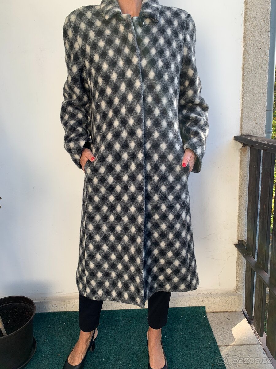 dámský vlněný značkový kabát -  vel.38