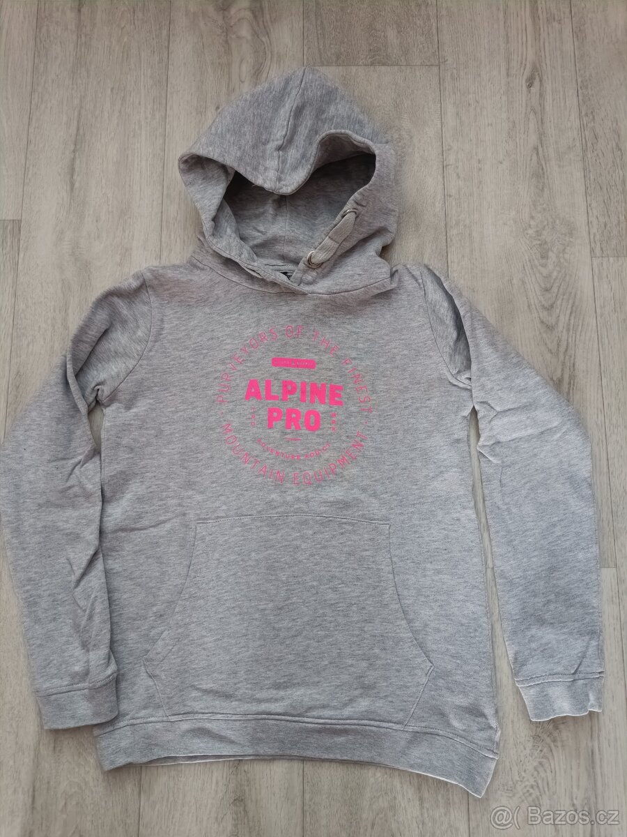 AlpinePro mikina s kapucí vel. 140/146