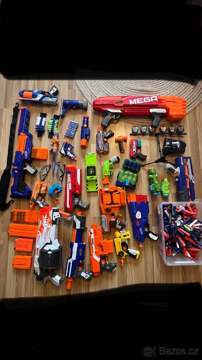 Nerf zbrane, naboje, doplnky