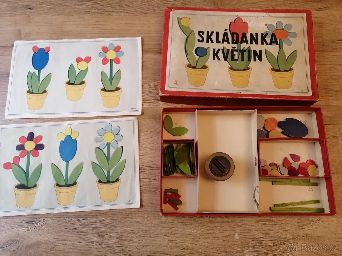 retro hra SKLÁDANKA KVĚTIN - tofa
