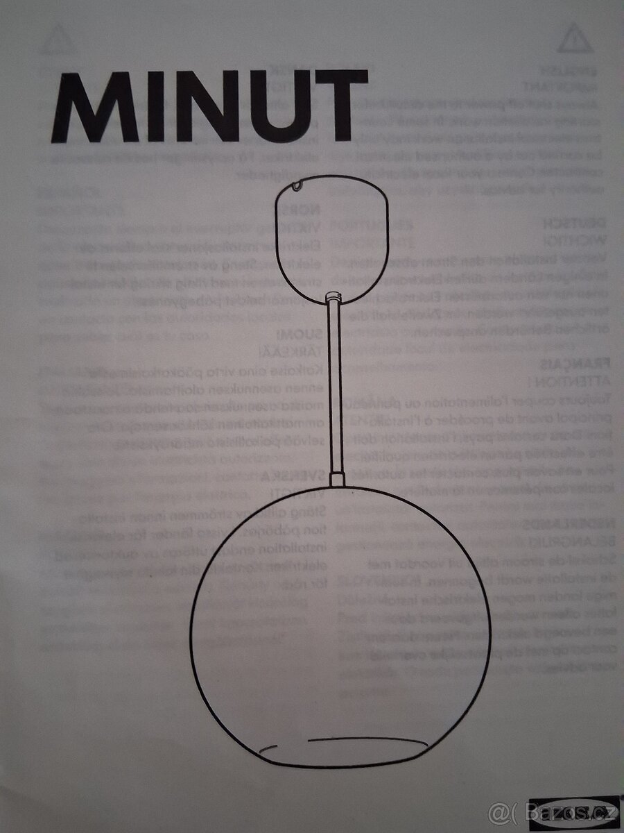 Stínítko k lustru IKEA Minut.