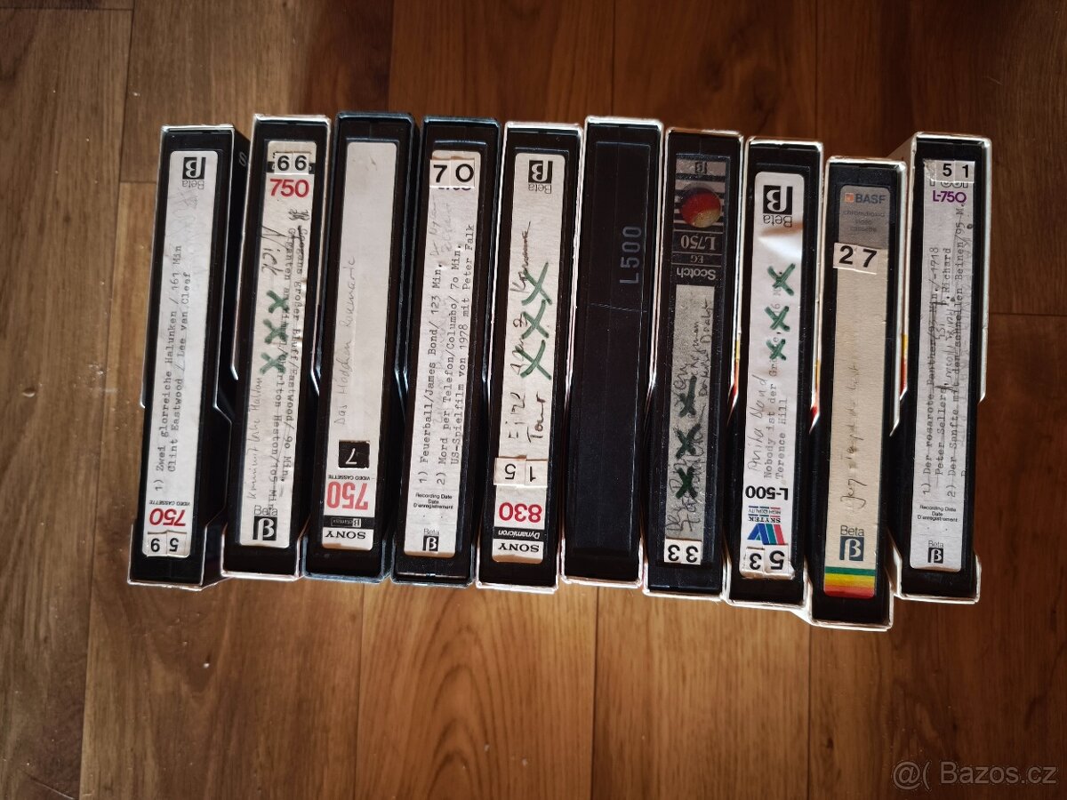 10 Ks Kazet Betamax ,porno,erotika,sada 2,čti popis