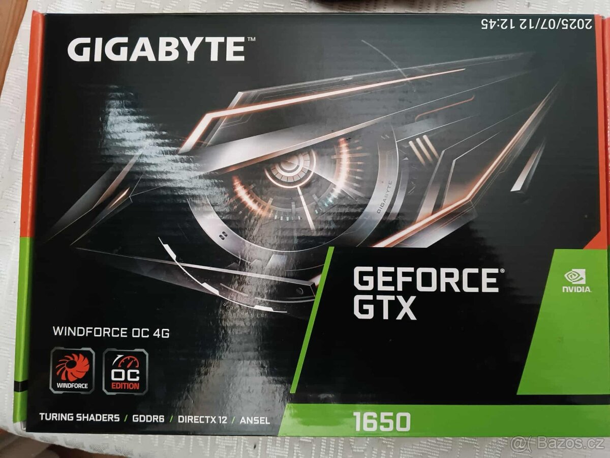 Grafická karta Geforce Gtx 1650 4Gb