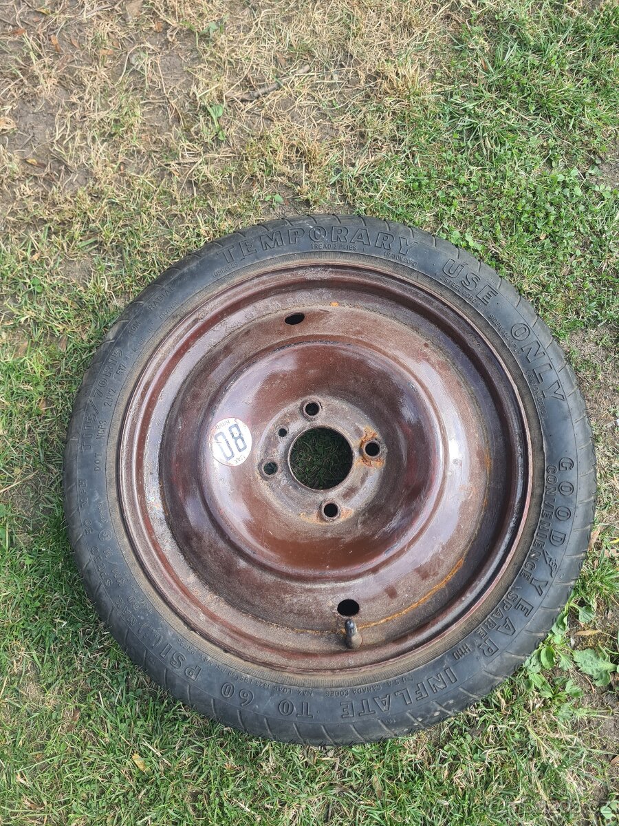 Úzká dojezdová rezerva 4x108 Peugeot Citroen Ford,