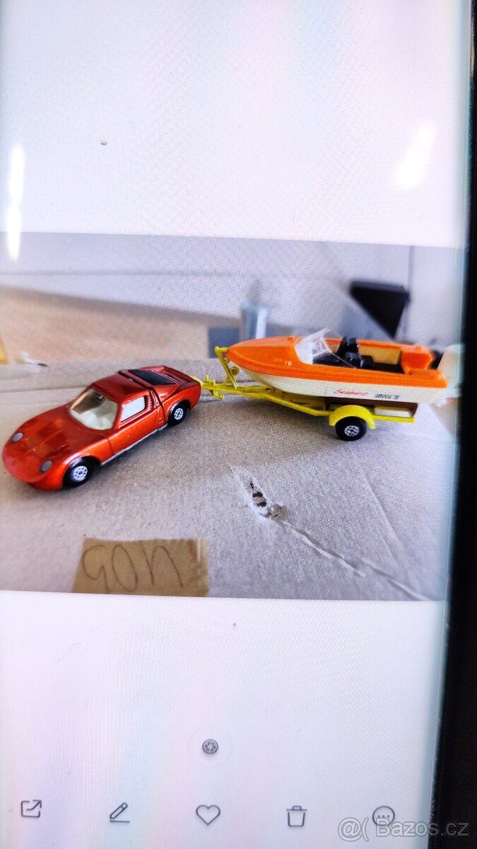 Lamborghini Miura &Boat,Matchbox,1970,jak nové.