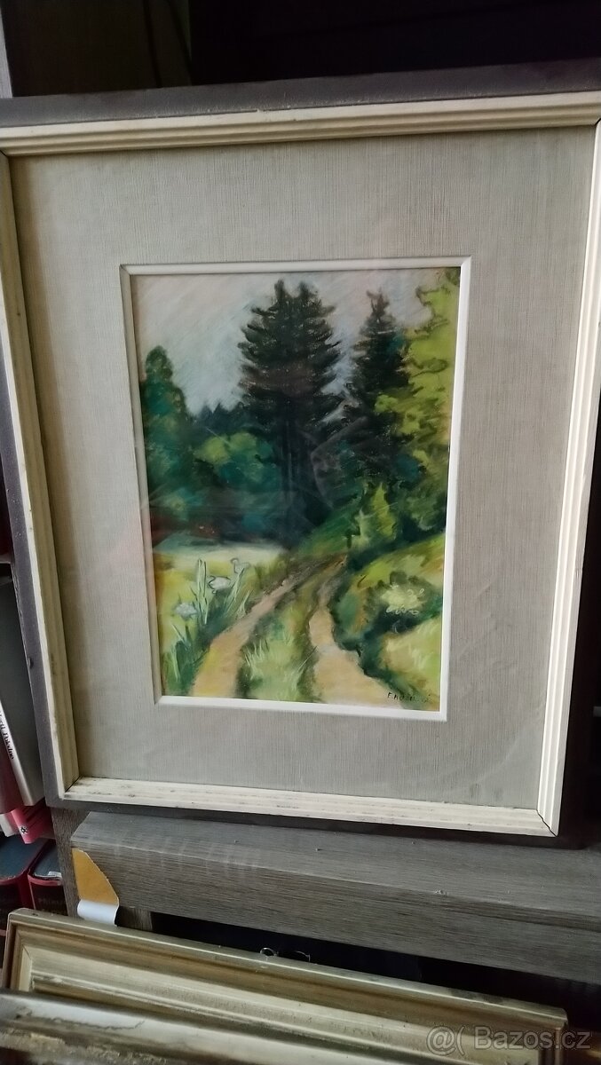 Obraz "Lesní cesta", autorka E. Mužíková