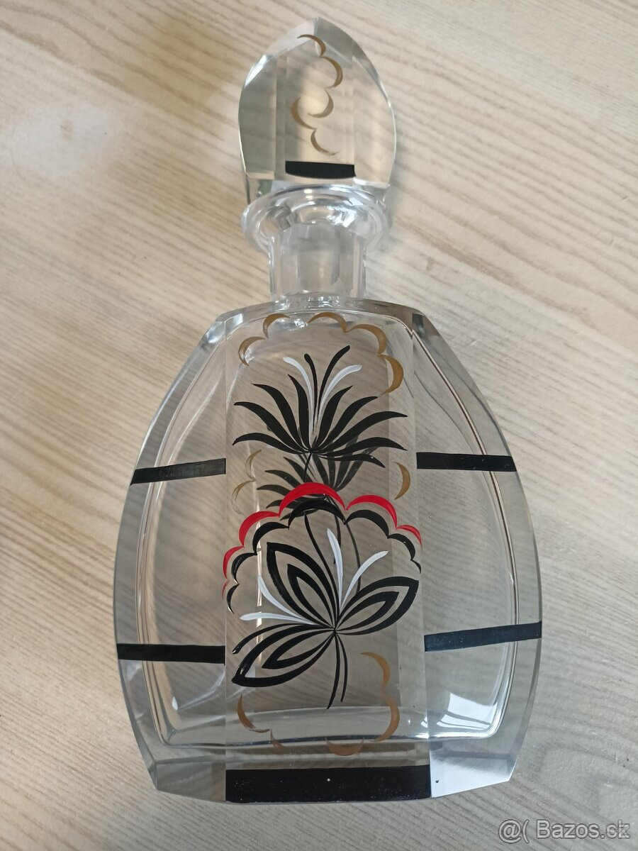 Karafa a 6 sklenic Art Deco, Karel Palda, cca 1930