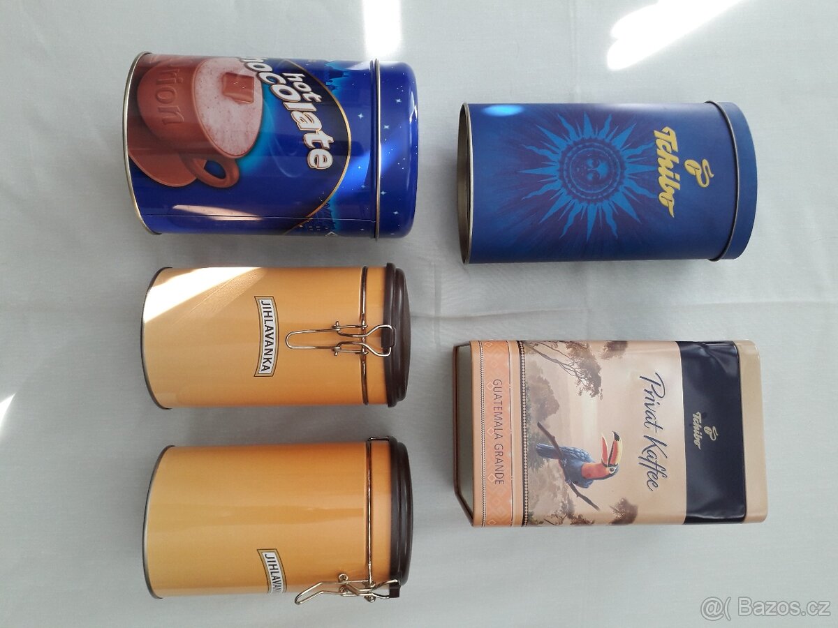 Prodám retro plechovky, dózy. Některé nové nepoužité, někter