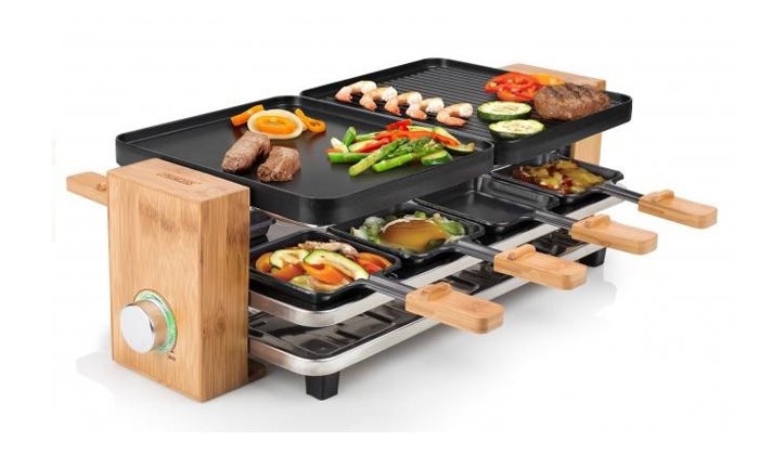 Elektrický gril raclette, designový, luxusní 1200W 4V1