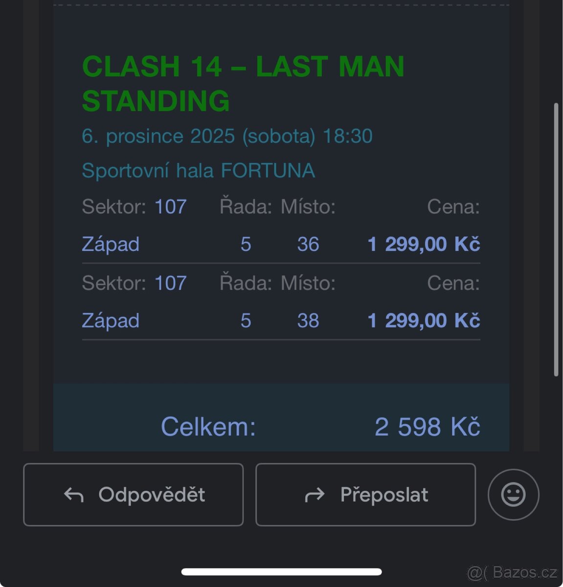 VSTUPENKY NA CLASH 14 2x