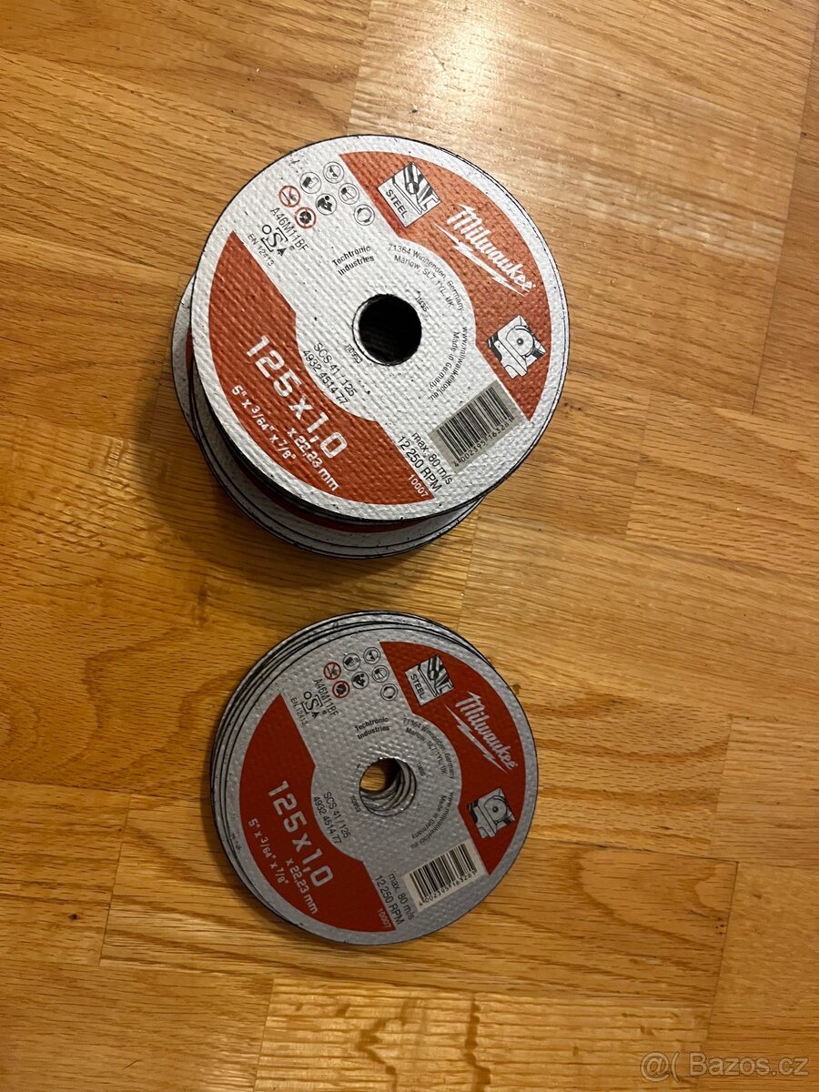 Řezné kotouče milwaukee 125x1