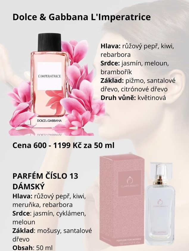 Parfém č. 13 ( inspirace Dolce&Gabbana - L’IMPERATRICE )