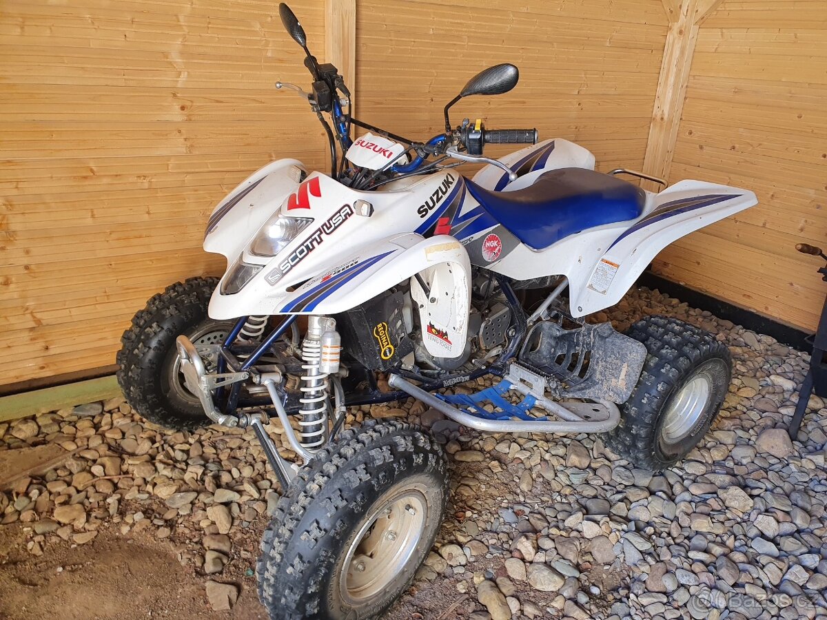 Suzuki LTZ, bíle SPZ, výborný stav
