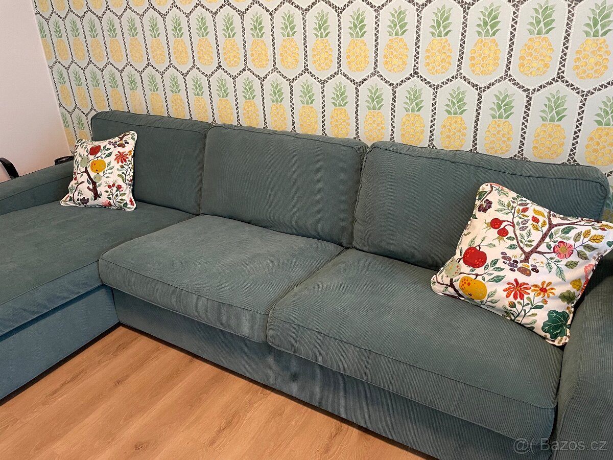 Rohová 4-místná sedačka s lenoškou Ikea Kivik