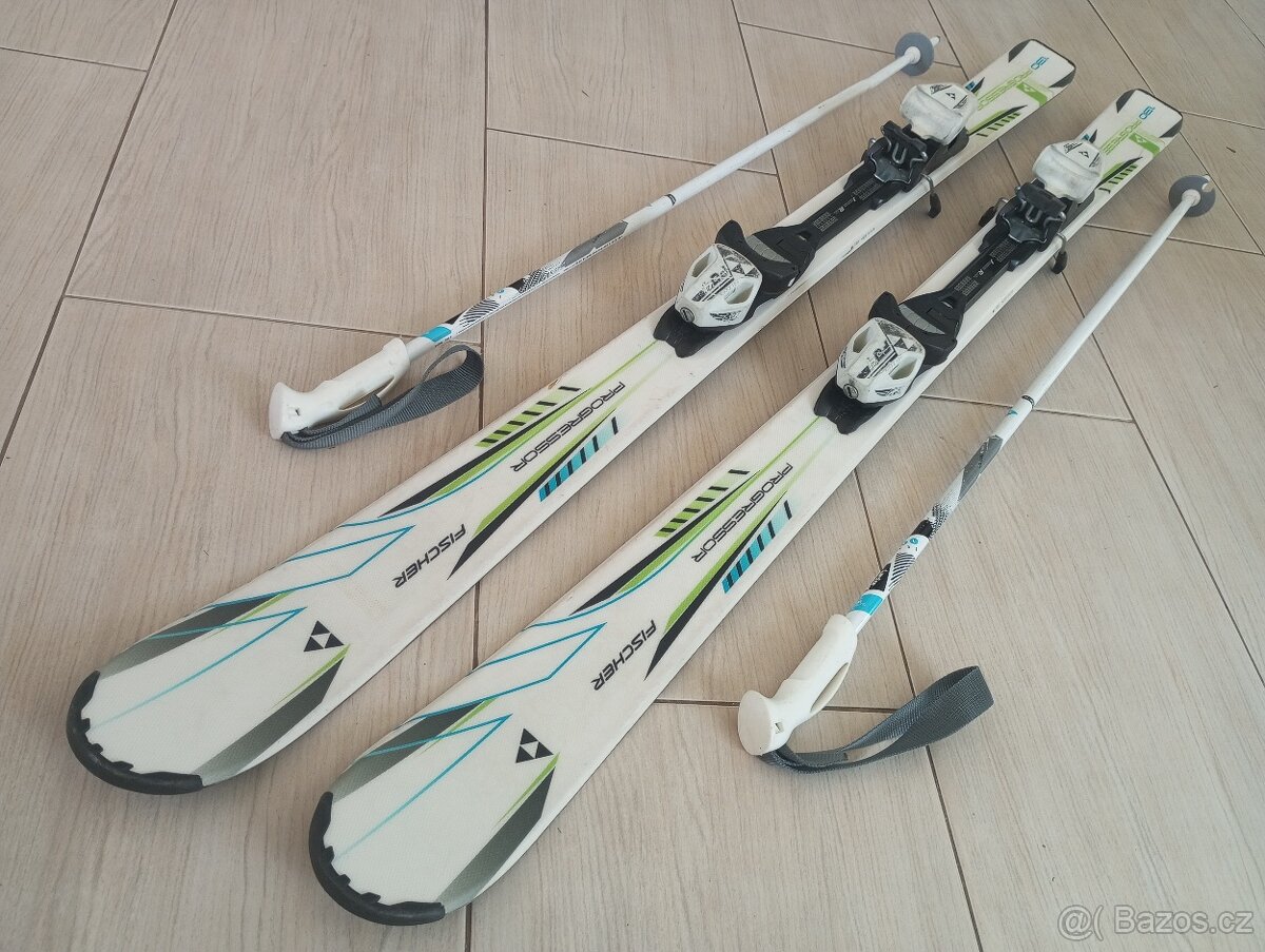 Lyže Fischer dětské 130cm a hůlky