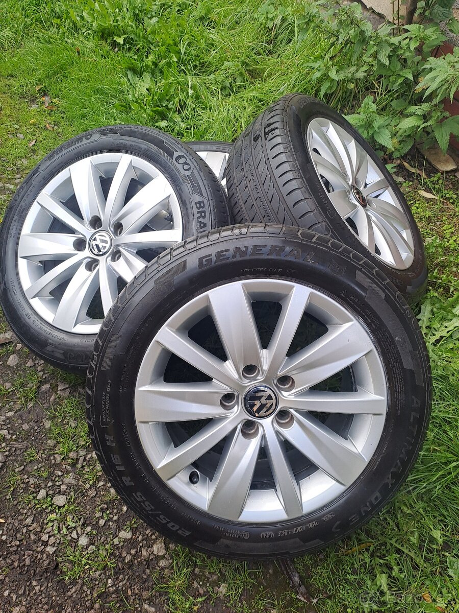 Alu kola 5x112 originál VW 205/55 R16