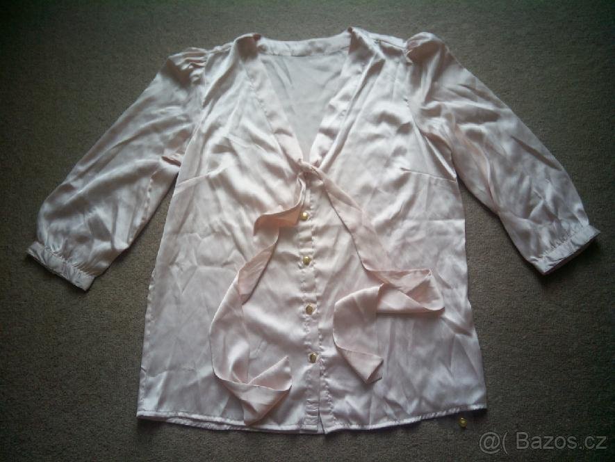 Saténová starorůžová košile