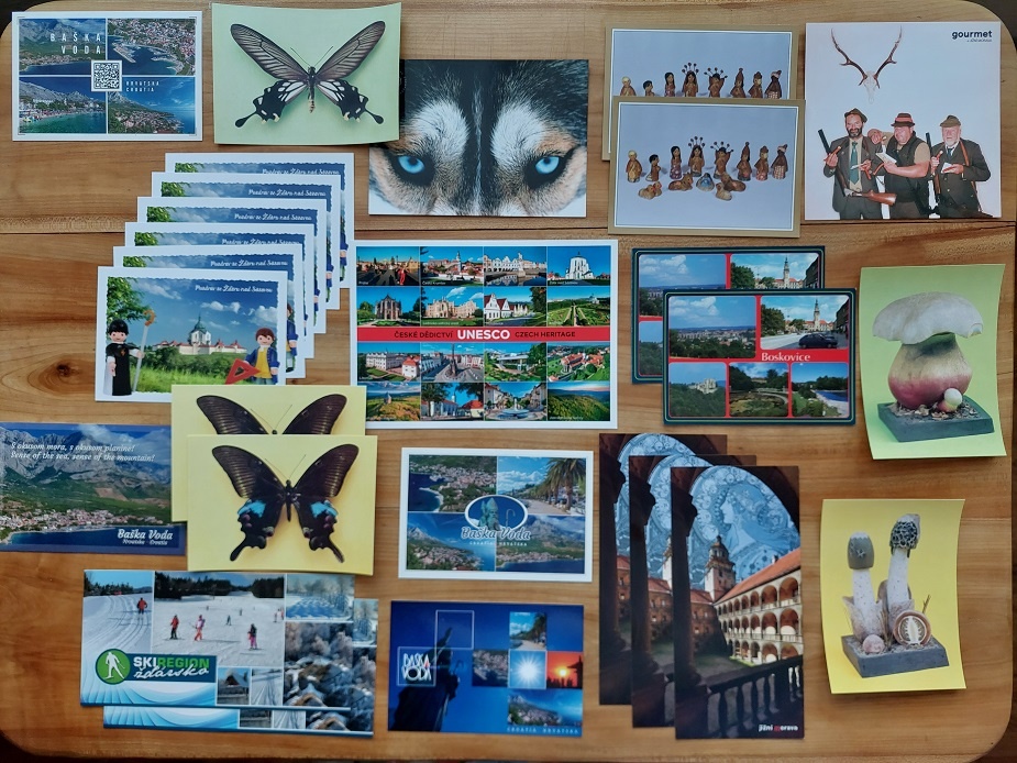50 kusů pohlednic, sbírka pohledů, krásné pohledy pohlednice