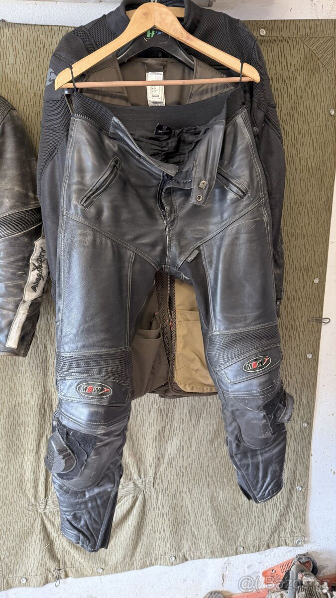 Kožené kalhoty MBW na motocykl. Velikost 52