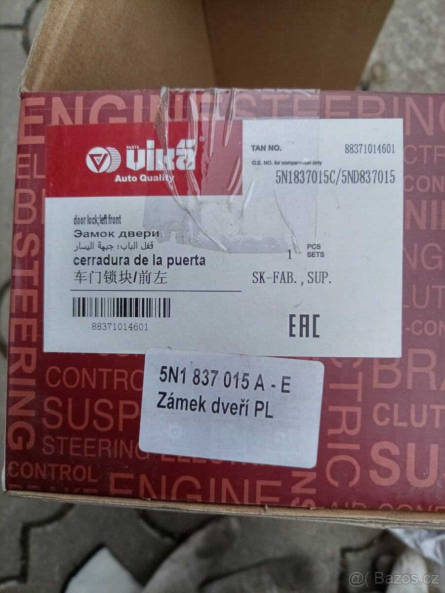 Škoda Fabia 2, zamek dveří