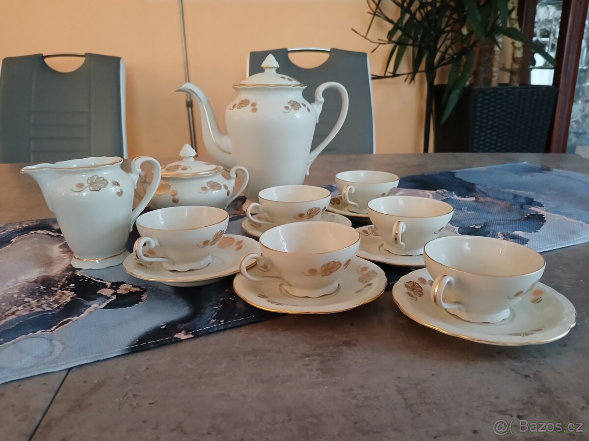 Prodám krásný retro mocca kávový/čajový servis EPIAG D.E.