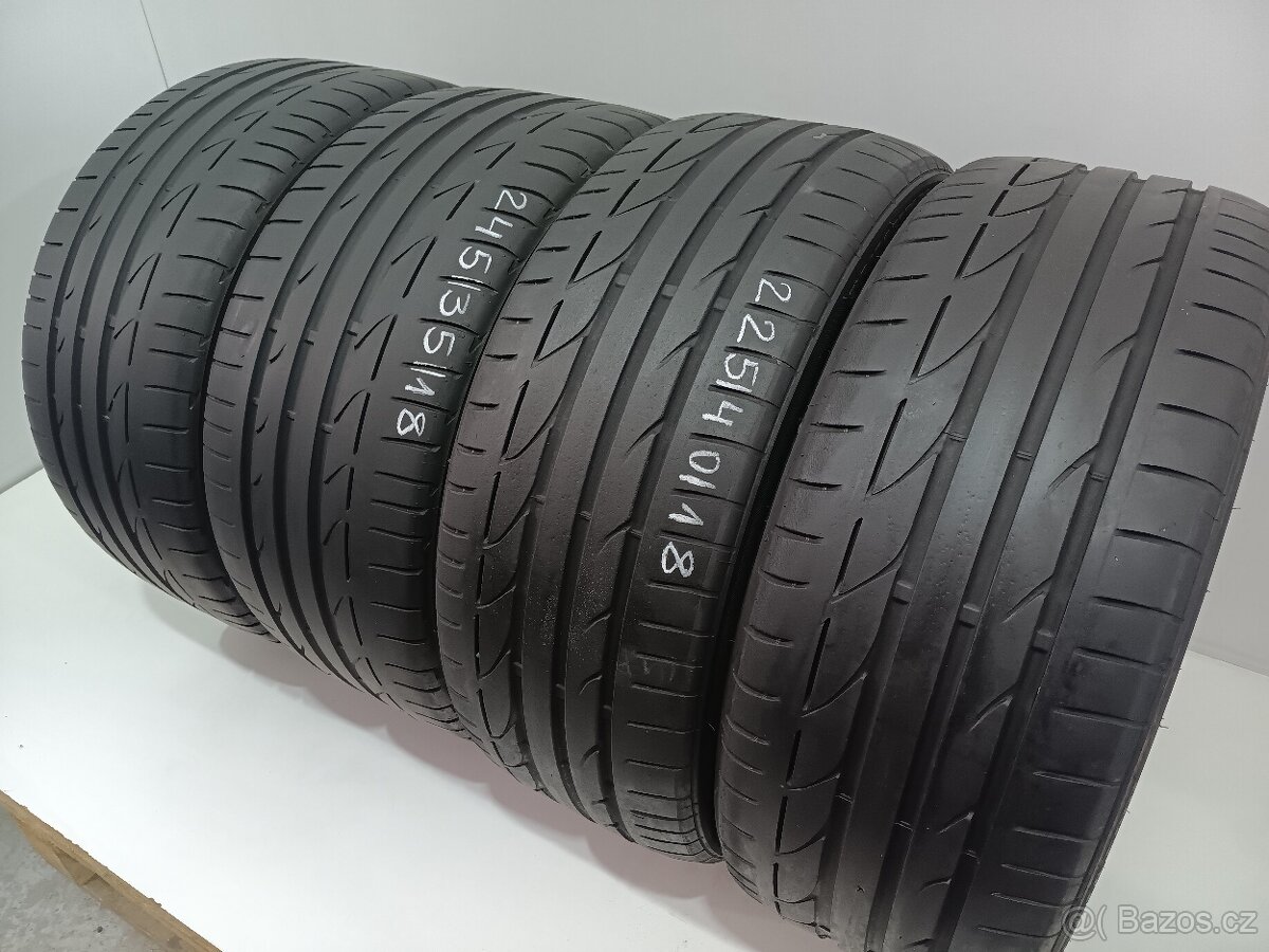 Letní pneu 225/40/18 + 245/35/18/ Bridgestone