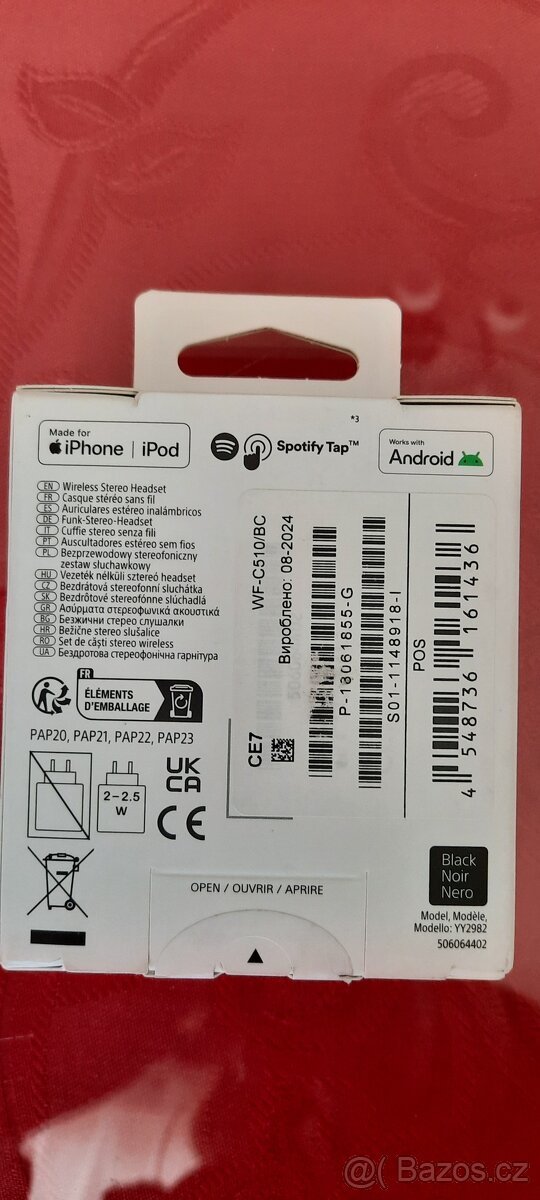 Bezdrátové sluchátka Sony