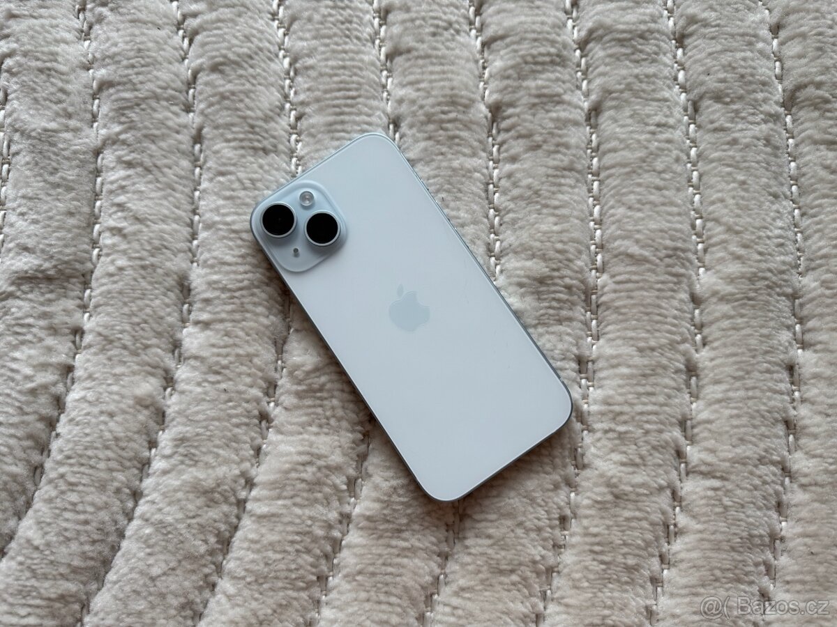 APPLE IPHONE 15 128GB MODRÝ-BATERIE 96%-ZÁRUKA