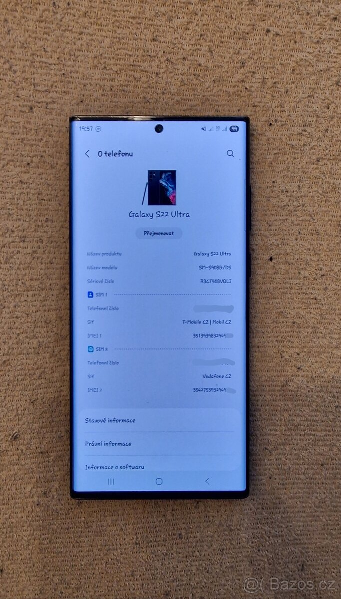 Prodám Samsung Galaxy S22 Ultra 8/128gb