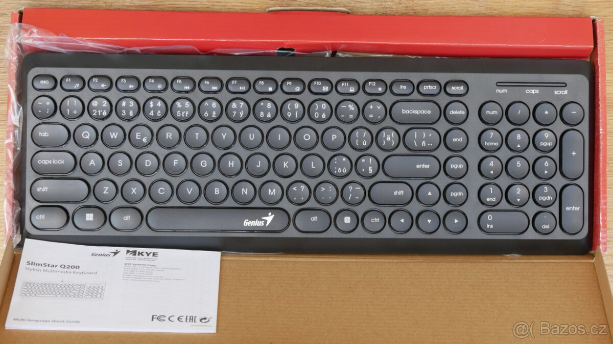 klávesnice Genius Slimstar Q200 CZ/SK, nová