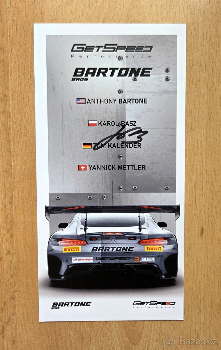 24H SPA 2025 Mercedes AMG GT Get Speed 3 autogramkarta