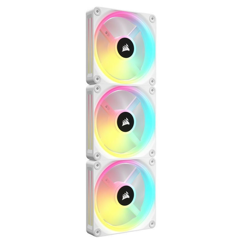 Špičkový nový ventilátor Corsair QX120 RGB 120mm bílá 3 ks