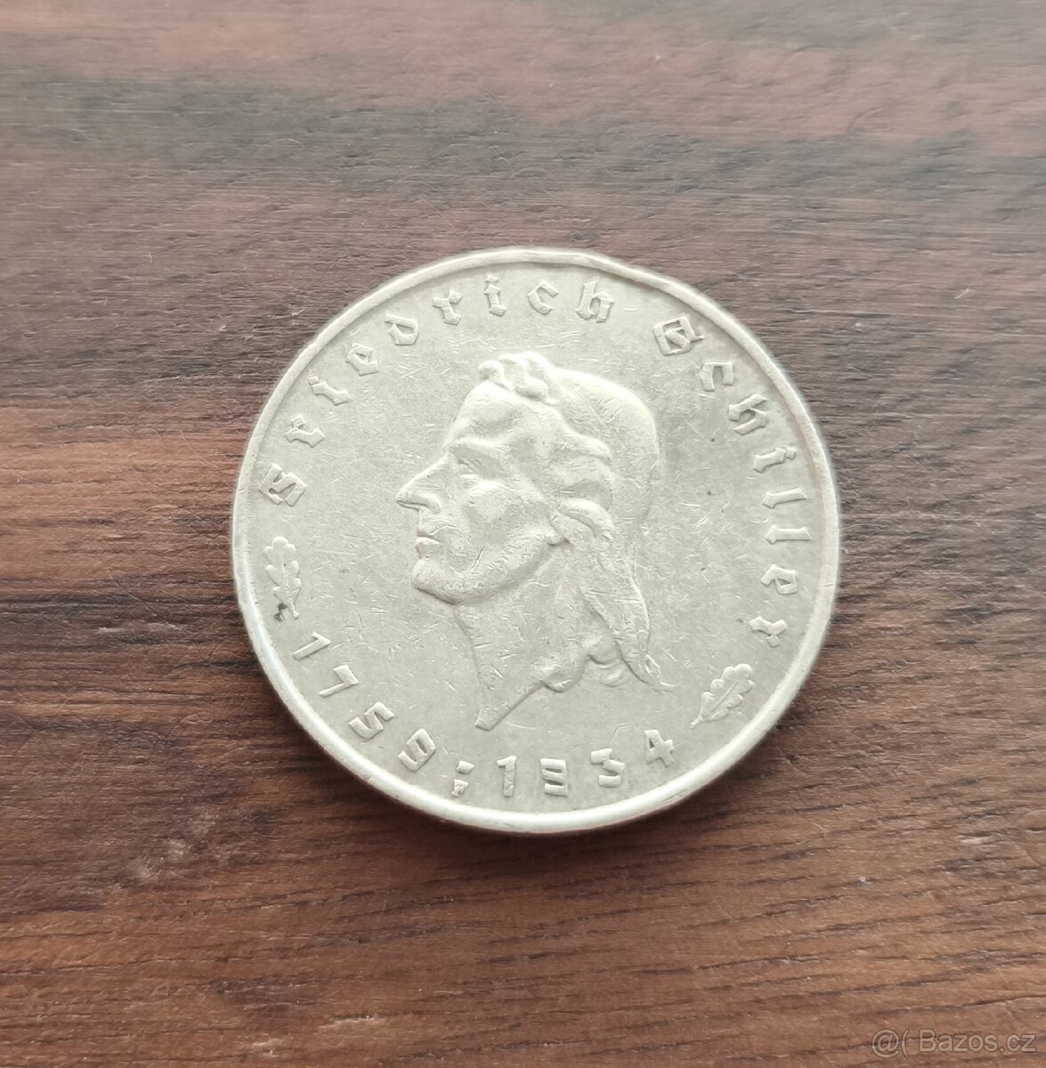 Stříbrná 5 Marka 1934 Fridrich Schiller