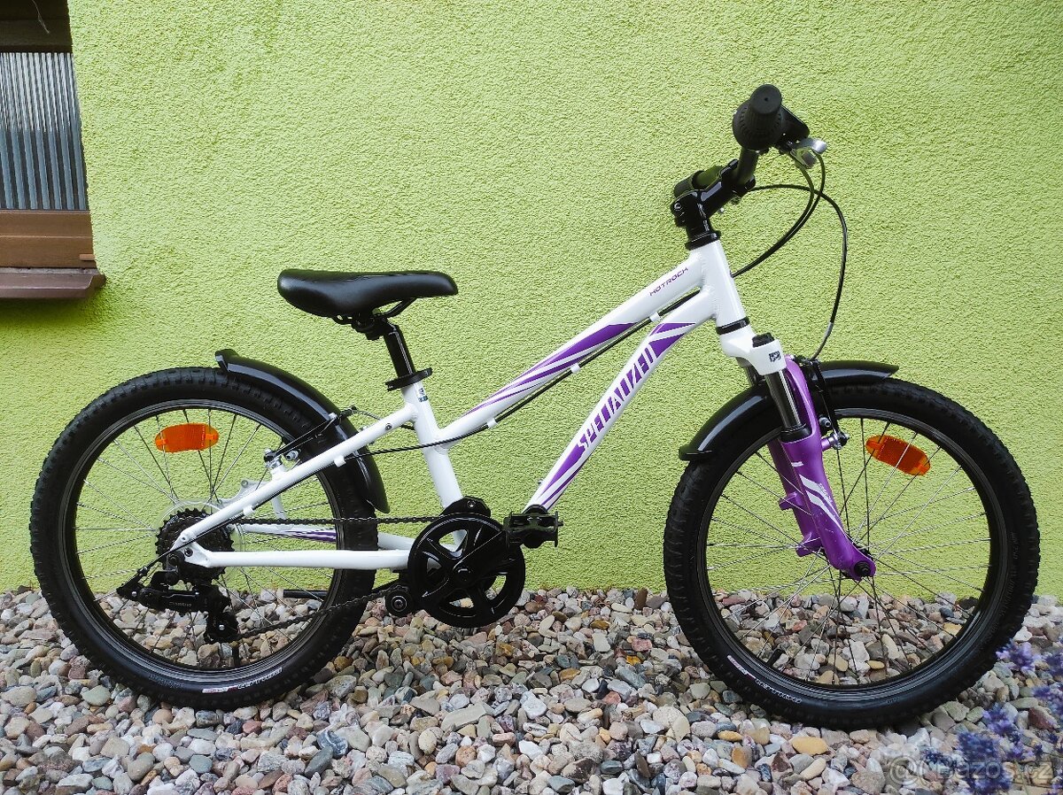 Značkové dětské kolo SPECIALIZED 20" (bílá/fialová)