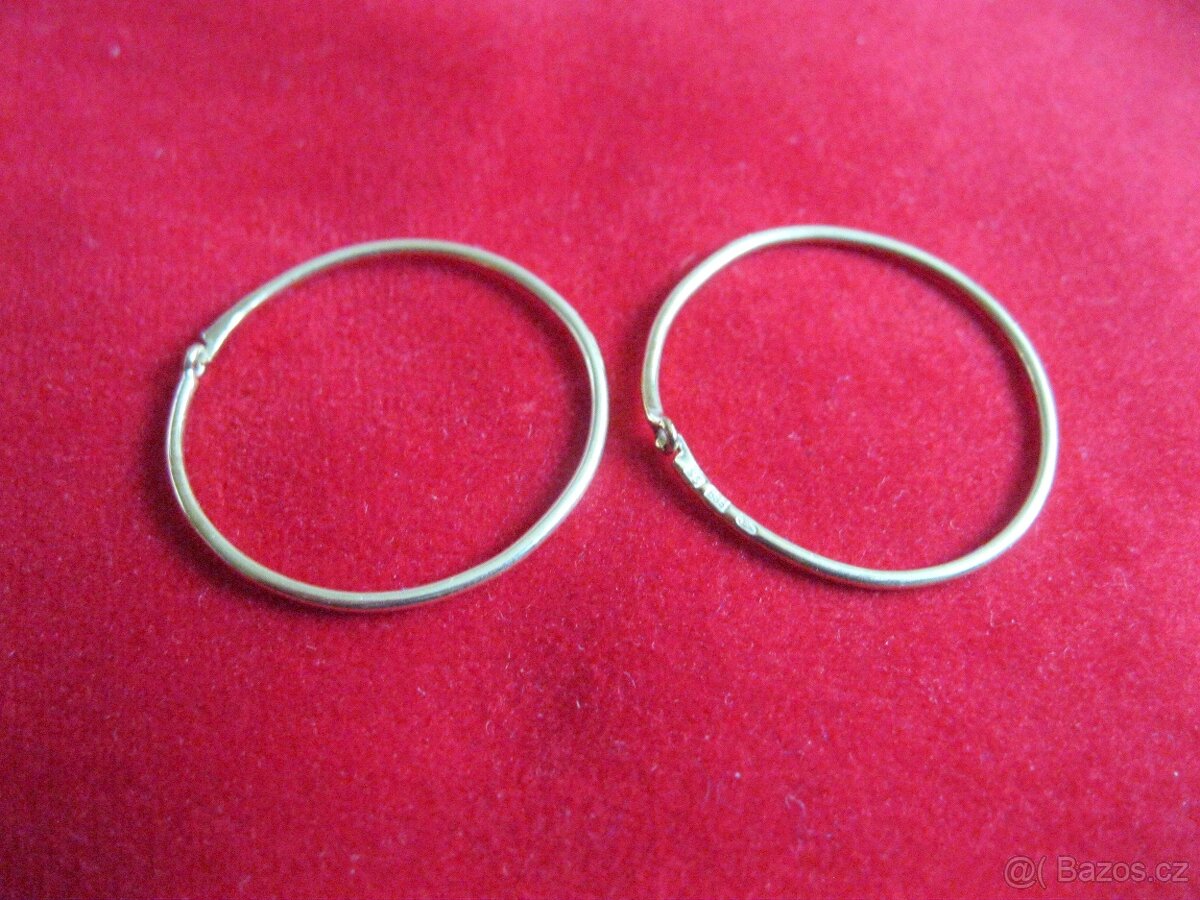 Zlaté náušnice - Kruhy - 585/1000
