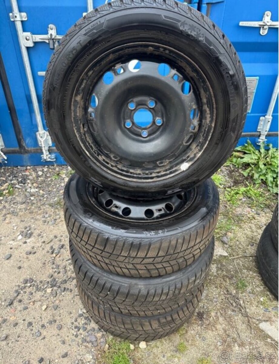 Originál plechové disky 5x100 r15 + zimní pneu