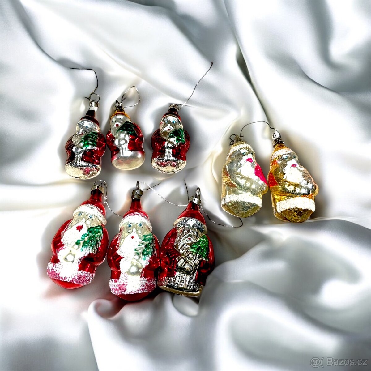 Staré foukané skleněné vánoční ozdoby 🪅 Mikuláš